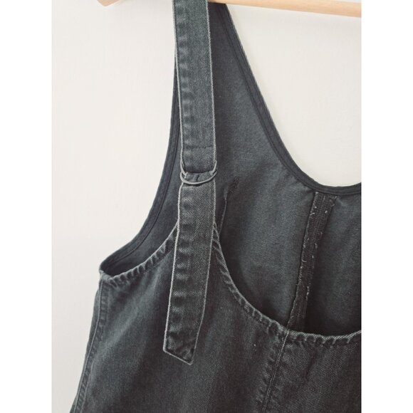 Free People We The Free Roller Black Overalls Black Slouchy V-Neck Jumpsuit S - Picture 10 of 10